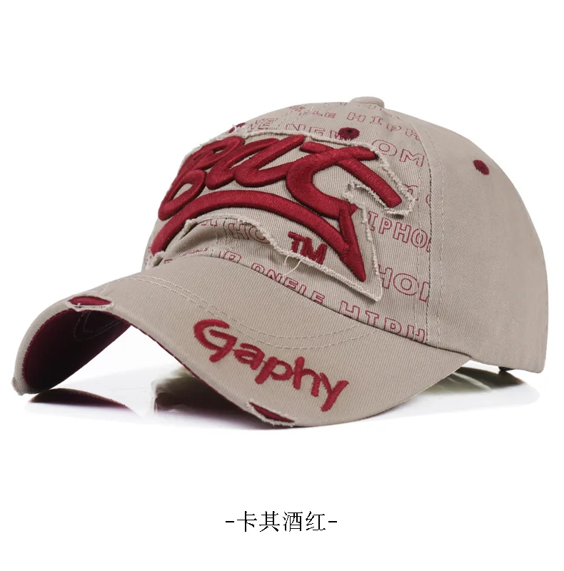 YOYOCORN, потертая шляпа, для папы и женщины, Snapback, головные уборы, для мужчин, модная, винтажная, с буквенным принтом, хлопковая кепка, Мужская бейсболка