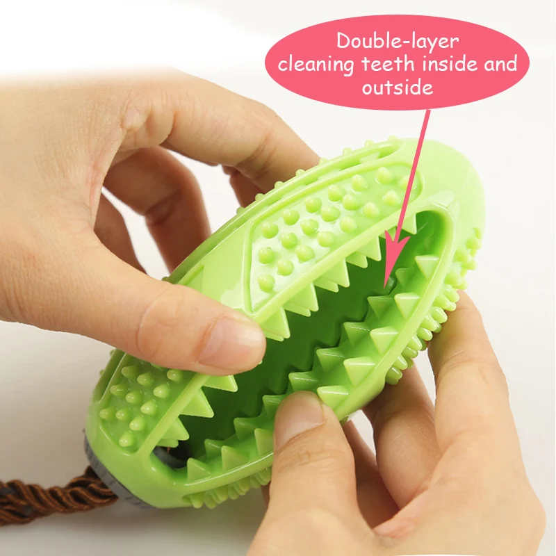 Pet Dog Molar Balls With Rope Interaction Dog Toys For Clean Teeth Chew Toys Silica Gel Dog Grind Teeth Products Toys For Dog