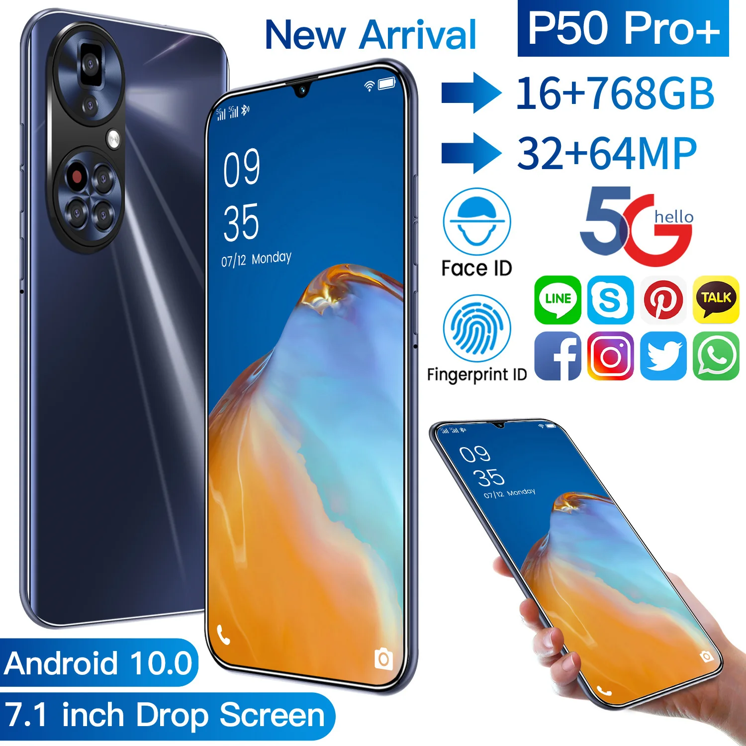 Cellular phones Huawe P50 Pro+ 7.1
