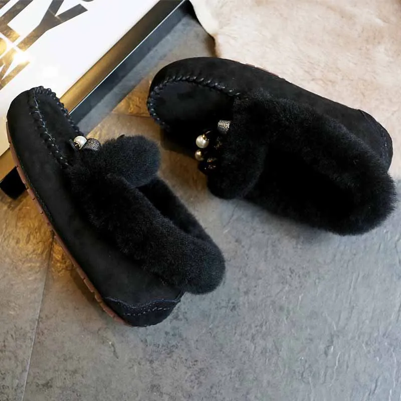BLACK MYLRINA/ женская обувь на натуральном меху; мокасины; лоферы из мягкой натуральной кожи; повседневная женская обувь на плоской подошве для отдыха; размеры 34-40 - Цвет: BLACK