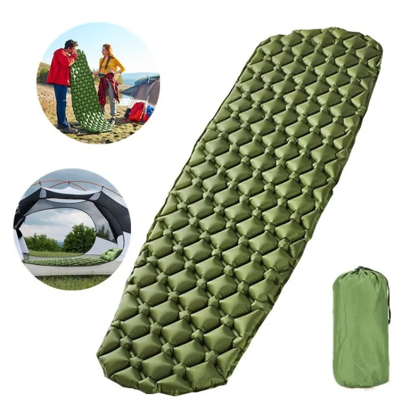 

Camping Sleeping Pad - Mat, Ultralight 16.6 OZ, Best Pads For Backpacking, Hiking Air Cushion Mattress Inflatable Camp Sleep Pad