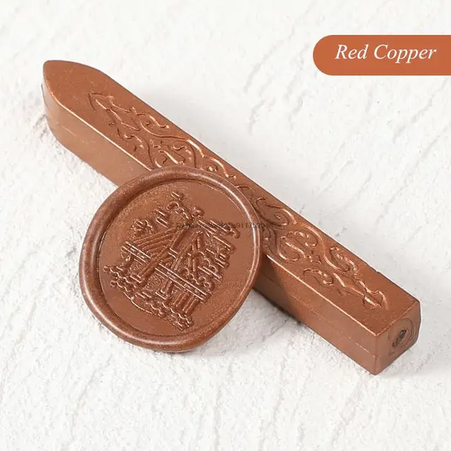 24 Colors Flower Seal Wax DIY Card Invitations Envelope Retro Wax Seal Stamp Wax Seal Magic Arrow Pattern Wax Stick With Wick Red Copper