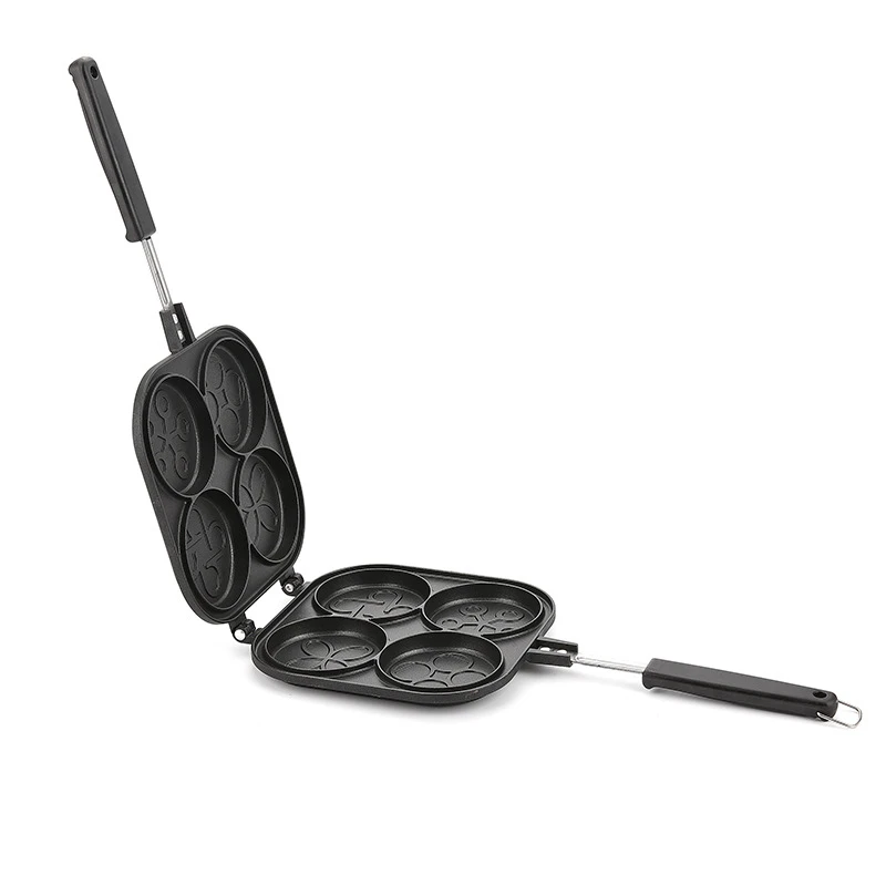 

Four-hole Waffle-maker Pan Non-stick Muffin Cake Lattice Barbecue Steak Breakfast Pot Dish Kitchen Baking Waffle Mold