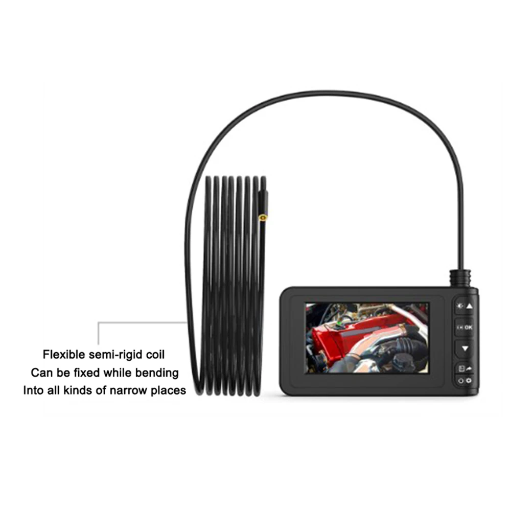 

Digital Industrial Endoscope 4.3 inch LCD Borescope Videoscope with CMOS Sensor Semi-Rigid Inspection Camera Handheld Endoscope