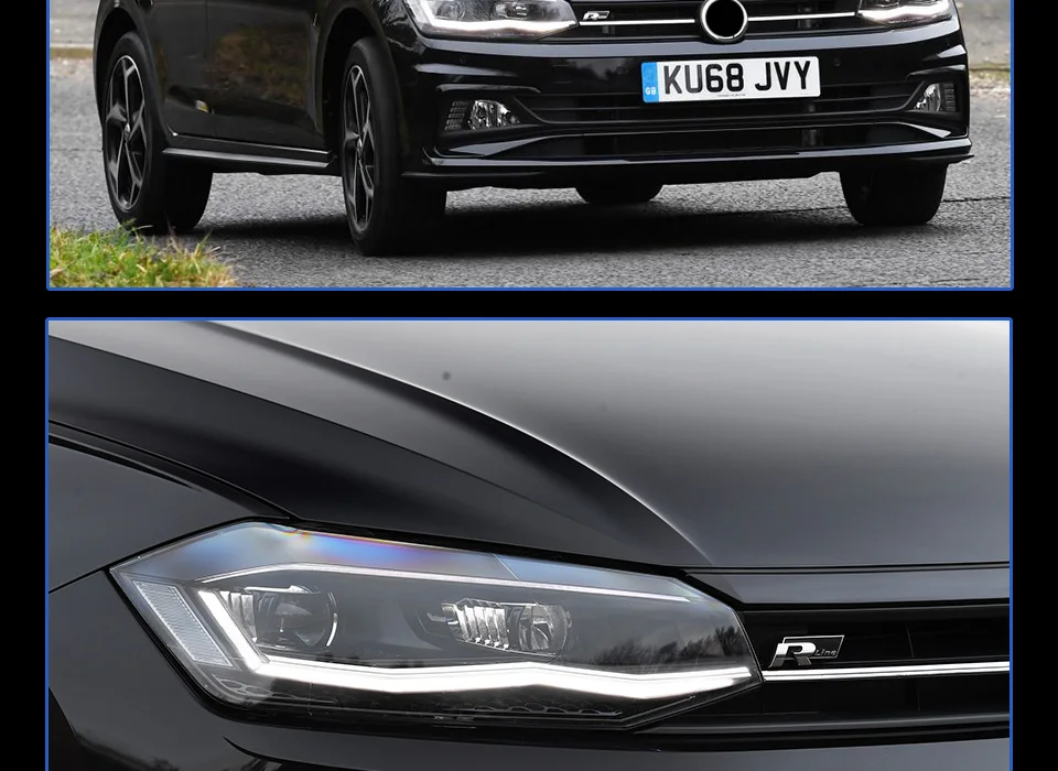 2 шт. автомобильный Стайлинг для VW Polo фары- Polo светодиодный фонарь DRL фара ближнего света дальнего света все светодиодный
