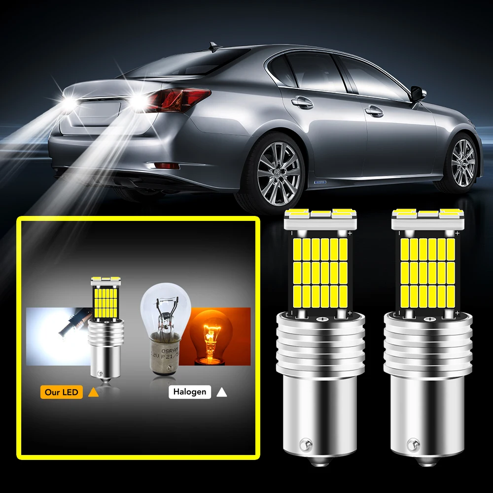 2Pcs 1156 BA15S P21W LED Bulbs Replace Car Reversing Light for Lada gaz Chery Geely Renault KIA FIAT 500 toyota bmw Suzuki | Автомобили и