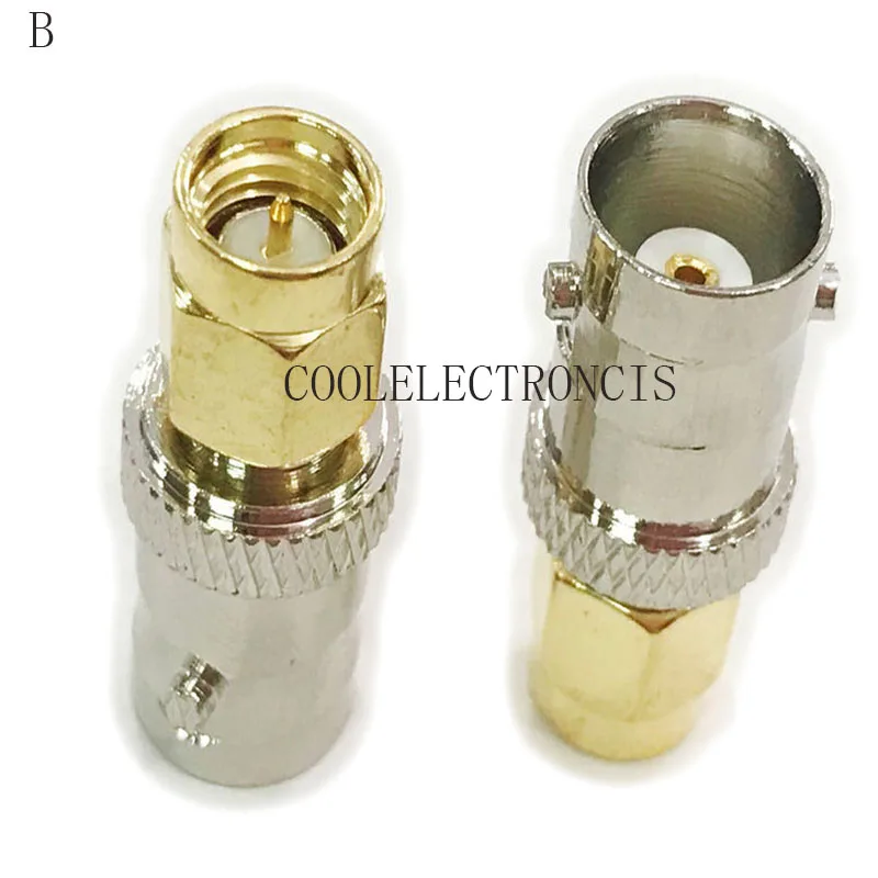 B 10pcs 10 шт. BNC к SMA разъем SMA Мужской Женский к BNC Мужской Женский RF разъем адаптера - Цвет: B 10pcs