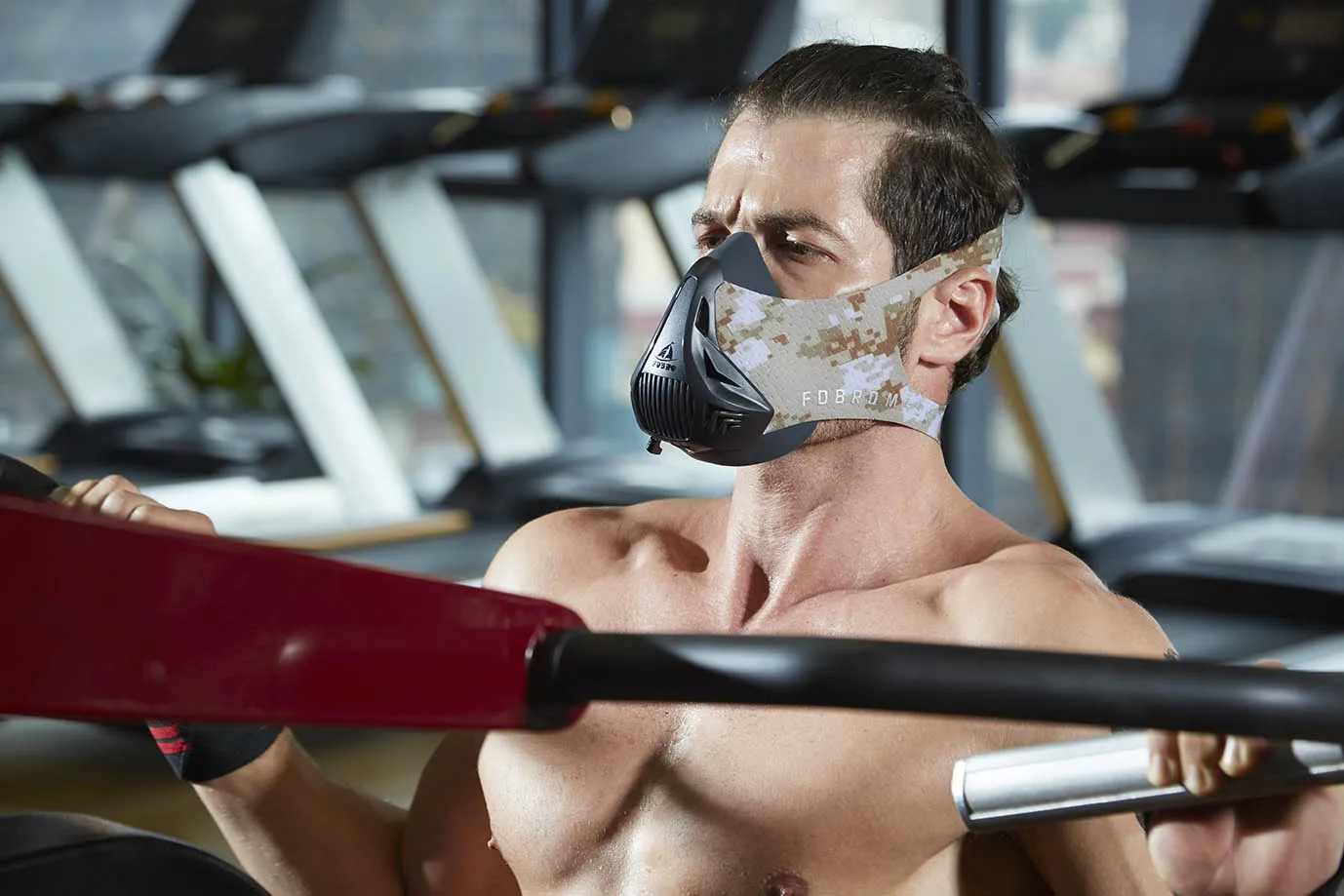 FDBRO Sports Running Mask Sports Mask Six-speed Training Oxygen Barrier Oxygen Resistance Elevation Cardio Endurance Mask