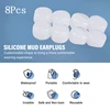 16/ 8Pcs Soft Silicone Earplugs White Noise Reduction Soundproof Earplug Waterproof Swimming Accessories Ear Plugs for Sleep 6