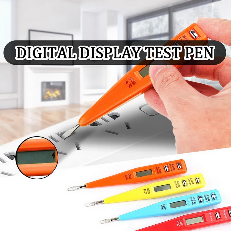 

Electric Indicator Voltage Meter Digital Voltmeter 12V-250V Socket Wall AC/DC Power Outlet Detector Sensor Tester Pen