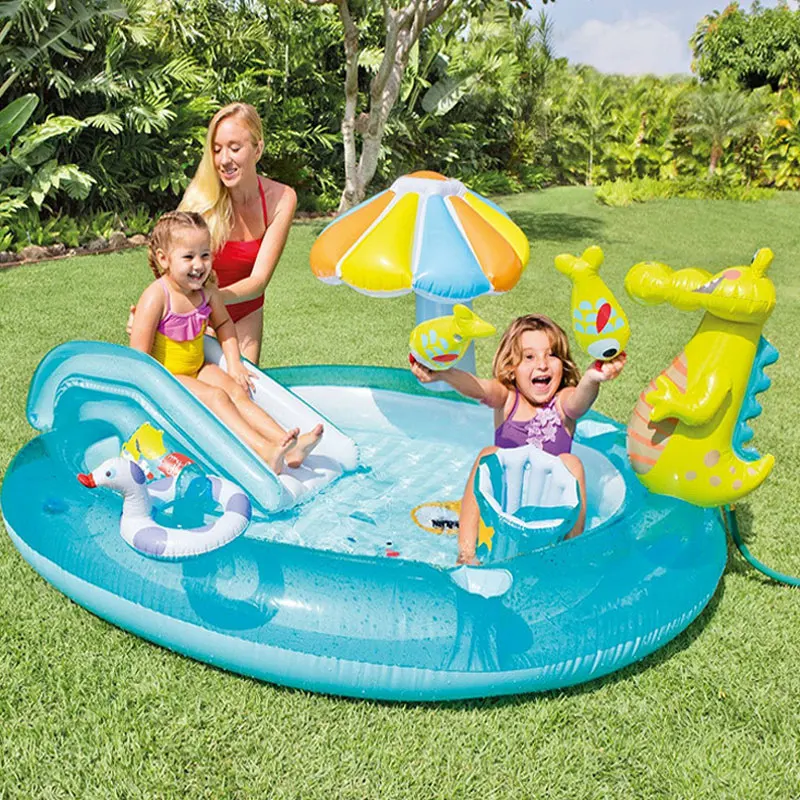 

Summer Children's Water Slide Inflatables For Kids Backyard Water Park Children's Slide Fun Lawn Water Slides Pools For Outdoor