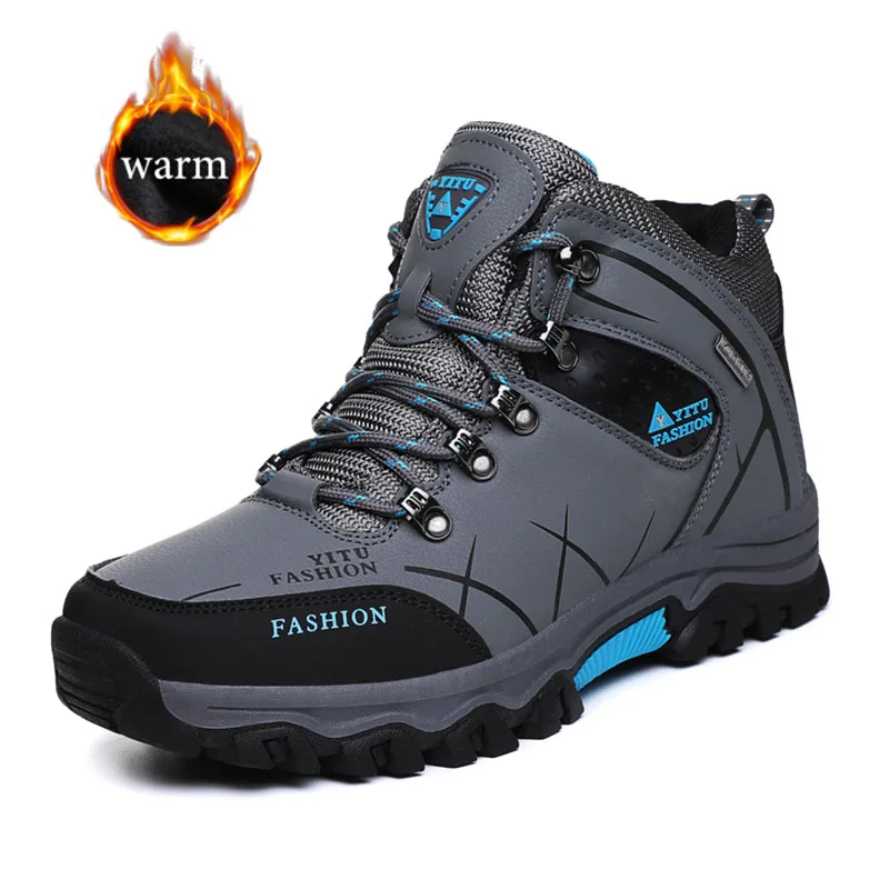 

TULUO Mens Hiking Shoes Winter Outdoor Ankle Boots Militar Warm Velvet Botas Trekking Tacticas hombre zapatos merrel senderismo