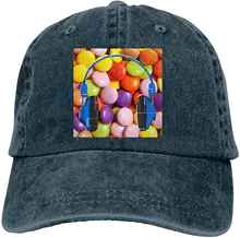 

Candy and Music Sports Denim Cap Adjustable Unisex Plain Baseball Cowboy Snapback Hat