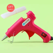  Hot melt glue gun household small power manual DIY hot melt glue stick 7mm, environmental friendly high viscosity color and tran 