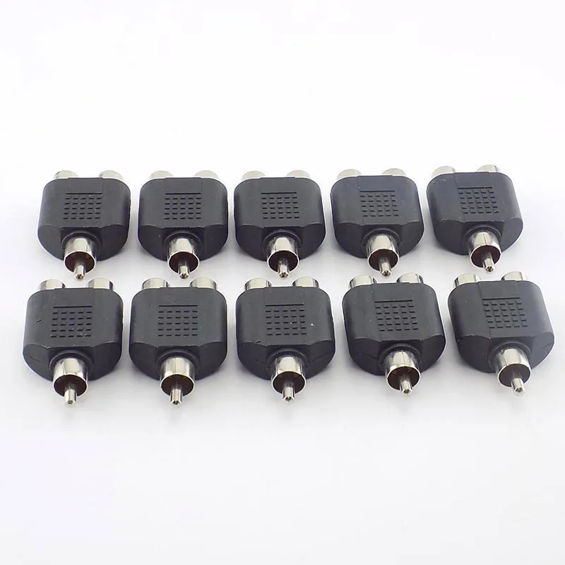 5x RCA штекер на 2 гнездовая контакт-деталь RCA AV Разъем для аудиокабеля IN-LINE конвертер Разъем для CCTV камеры безопасности C12