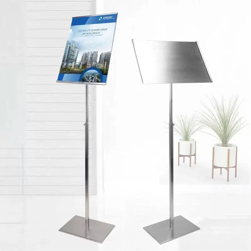 А3 металлическая нержавеющая сталь регулируемая стойка для вывесок держатель