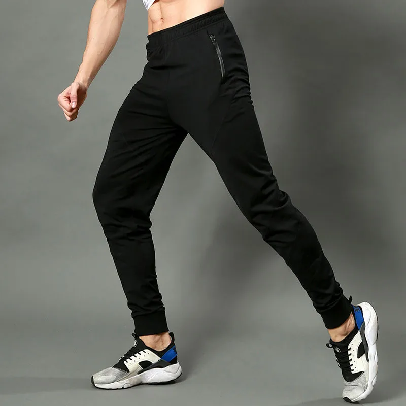 Мужские повседневные штаны с карманами на молнии, спортивные штаны для спортзала, Спортивная Атлетическая одежда для бега, спортивные Леггинсы для фитнеса, спортивные Леггинсы для футбола - Цвет: black