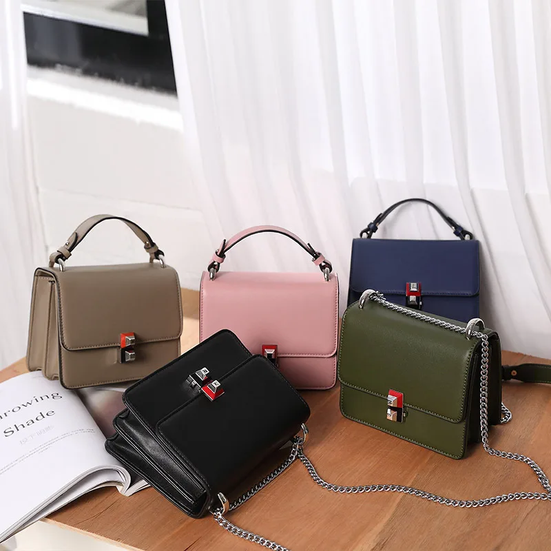 

2017 Multi-functional Hand Single-shoulder Bag for Women Fashion Versatile Simple Lock Crossbody/shoulder Bag Square Sling Bag