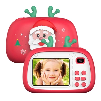 

Kids Digital Camera Christmas Children Camera Toy 1800W Front Rear Camera HD Screen Video Recorder Photography Toy Xmas Gift