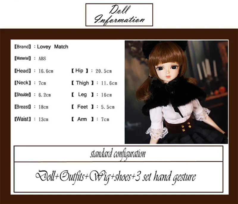 1/4 BJD кукла имя от Sycamore каштановые волосы механическое соединение тела с макияжем, включая кожу головы, глаза, одежда девушки ледяной