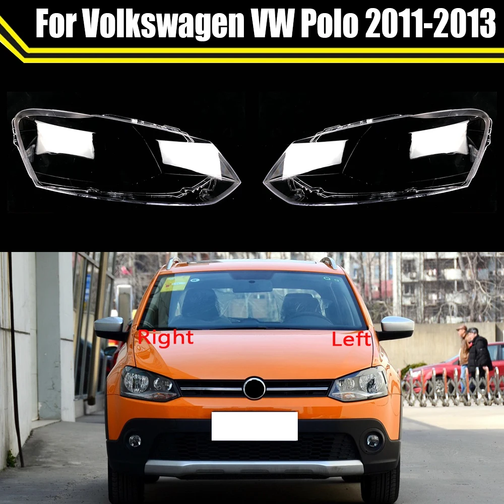 

Car Front Headlight Shell Cover Transparent Lampshade Headlamp Mask Lens Lamp Lamp Shade For Volkswagen VW Polo 2011 2012 2013