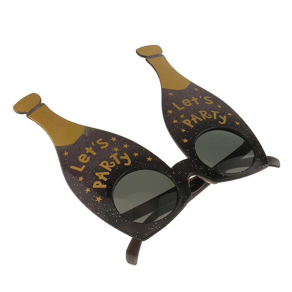 Novelty Hawaiian Luau Party Lets Party Beer Bottle Eyeglasses Glasses Hen Stag Party Costume