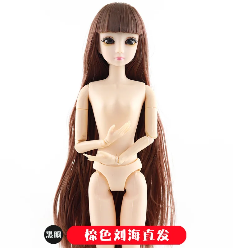 30 см модные куклы игрушки для девочек 1/6 BJD куклы Тело Макияж 3D глаза красивая принцесса девочка куклы пластиковые игрушки DIY для девочек - Цвет: Brown Hair B