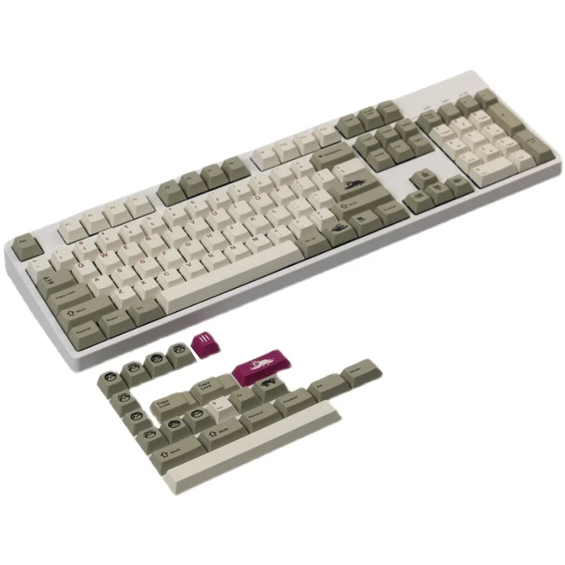Gmk Sloth Keycaps Pbt Dye Sublimation Perfil Cherry Keycap com Barra de Espaço 7u 1.75u 2u Shift 1.5u Alt Conjunto - Imagem 2
