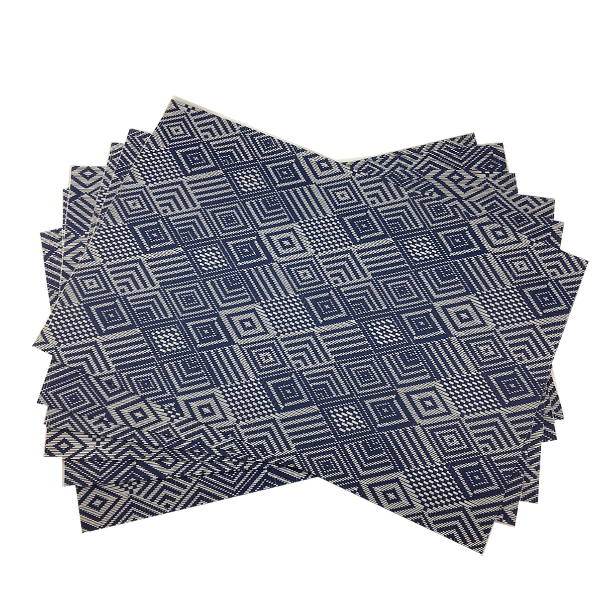 4Pcs Blue 2/4 шт. столик для обеденного стола ПВХ подложки под столовые приборы на стол Кухня аксессуары теплостойкие чашка для кофе коврик пластина Pad Подставка под миску пусковой площадки - Цвет: 4Pcs Blue