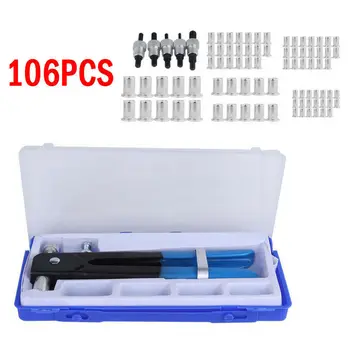 

106pc/set manual rivet machine / rivet gun nut tool M3-M8 thread nut rivet machine rivet kit