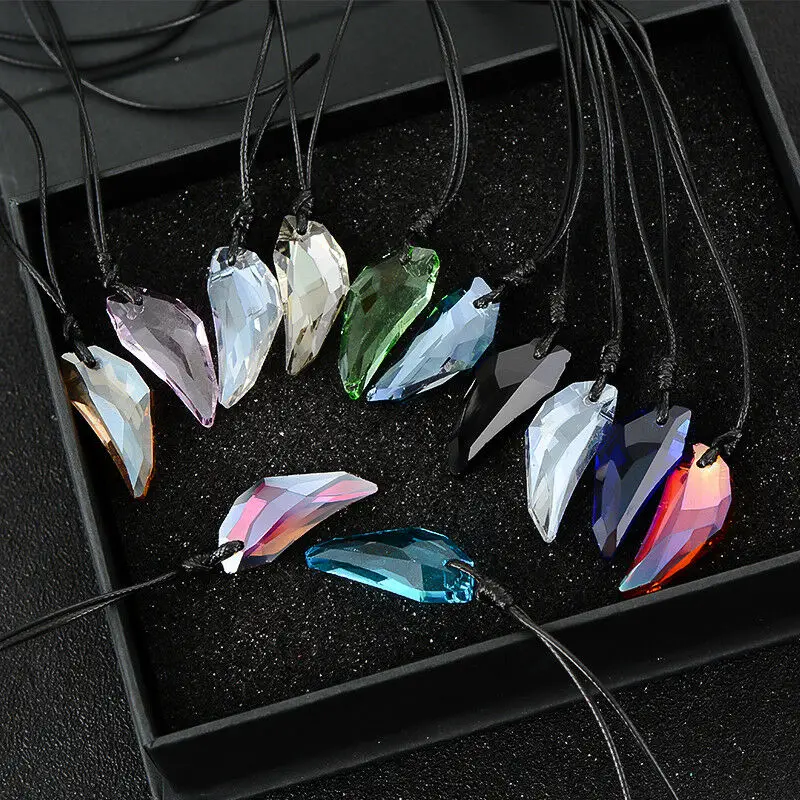 Men Wolf Tooth Necklace Crystal Natural Stone Pendant Women Jewelry fang tooth necklace,natural stone necklace