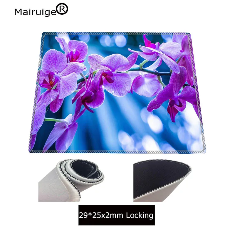  Purple Flowers Large Gaming Mouse Pad 300*800*2mm Speed Locking Edge Mouse Keyboards Mat Mousepad f