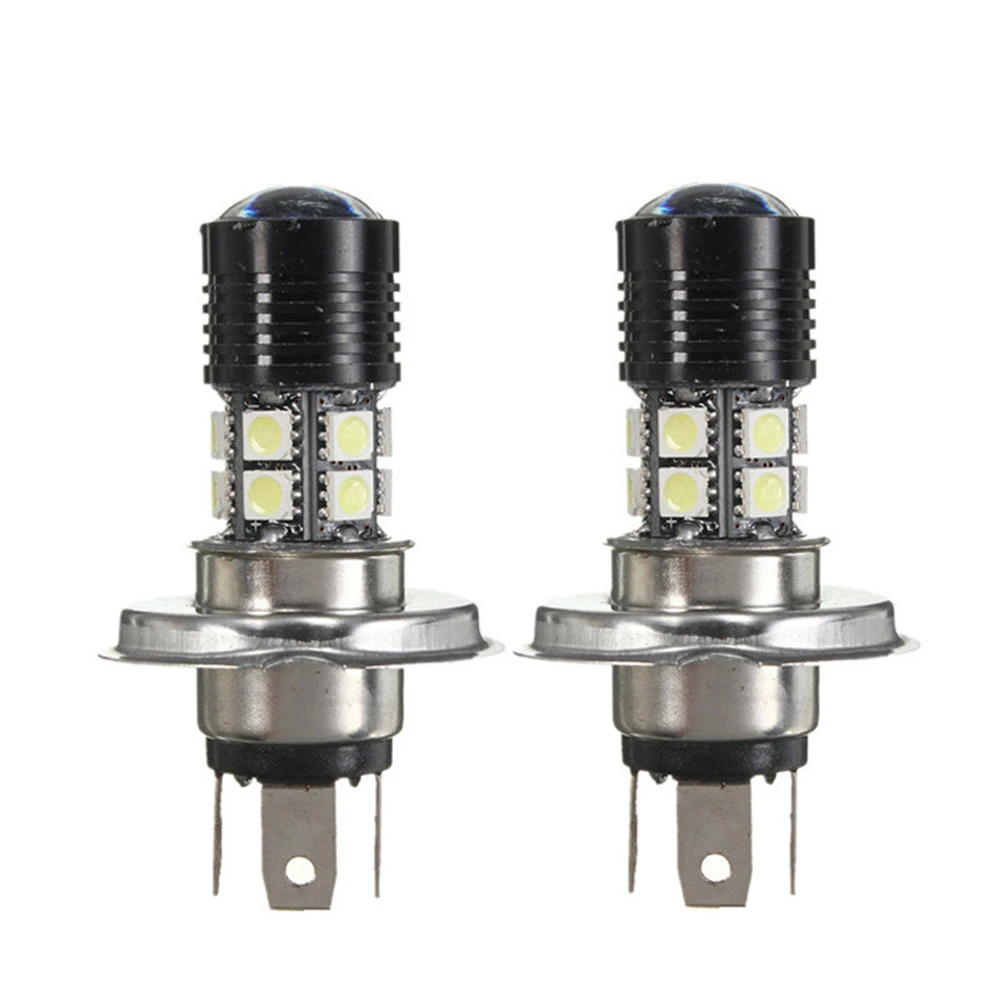 2 X H4 SMD СВЕТОДИОДНЫЙ противотуманный автомобильный Головной фонарь для автомобиля, светодиодный автомобильный светильник, универсальный автомобильный светильник s 12v 6000 k, сигнал поворота, автозапчасти - Испускаемый цвет: Синий