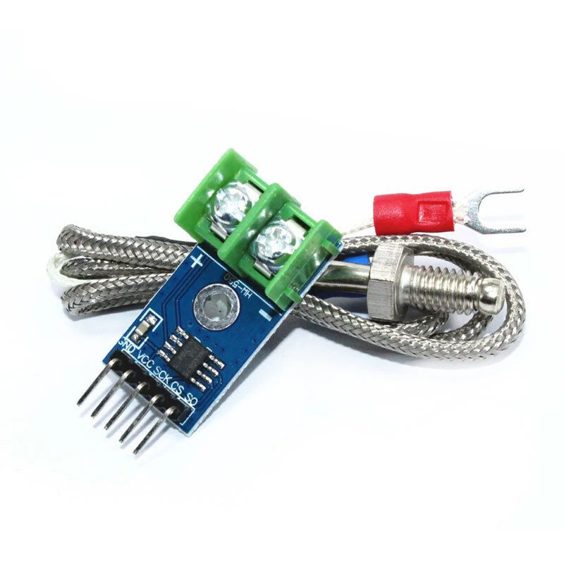 

MAX6675 Module + E Type Thermocouple Sensor Temperature 0-1024 Degree Celsius AS99