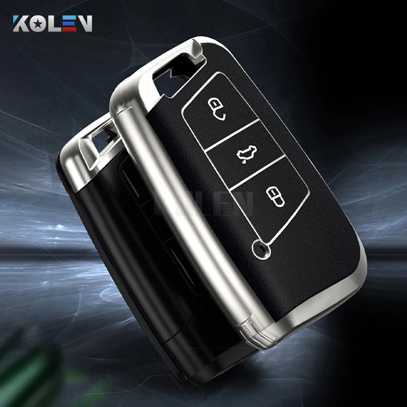 Tpu Leather Car Key Case Cover for VW Volkswagen Passat B8 Magotan Golf Skoda Kodiaq Superb A7