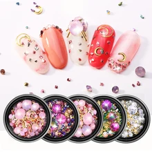 MORDDA украшения для ногтей красочные акриловые хрустальные стразы для маникюра смешанный 3D дизайн аксессуары для ногтей DIY наклейки для ногтей