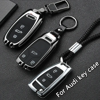 

Fashion Zinc alloy key case Car Remote Key case Cover For Audi Q8 C8 A6 A7 A8 A4L Q3 A3 A5 Q5L A6L A4 A5 Q7 C5 C6 A1 S3 R8 TT S5