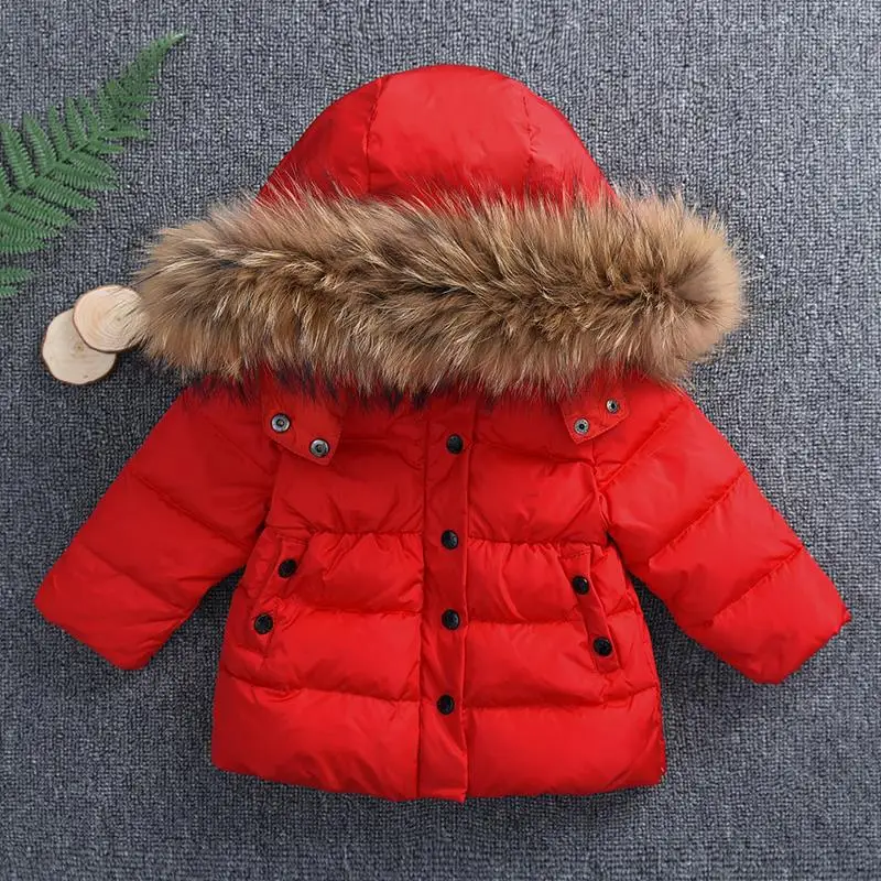 

Winter Cotton-padded Clothes Children 2 Wealthy Coat Girls Winter Large Fur Collar Wealthy Middle And Large Children GIRL'S Cott