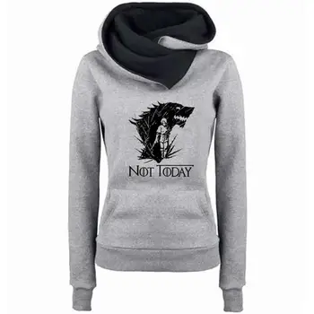 

Lapel Hooded Hoodies For Women NOT TODAY Letters Print Tops Hoodies Women Kawaii Girls Youth Funny Loose Plus Size Comfortable