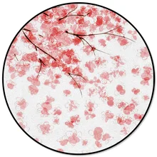 Круглый ковер, розовые цветки сакуры, японской вишни, рождественские кухонные коврики, коврики для кормления домашних животных, коврики для двери, банкета, спальни, коврики для пикника