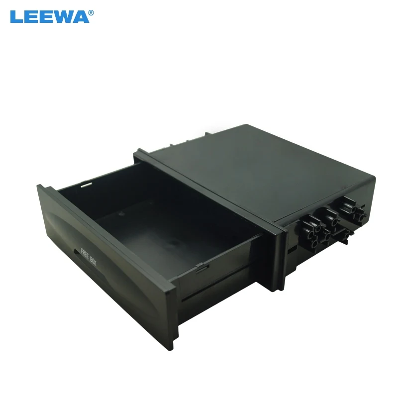 LEEWA 1DIN Size Car Stereo Dashboard Installation Mounting Refitting Trim Fascia Spacer Pocket Cassette Drawer Storage Box | Автомобили и