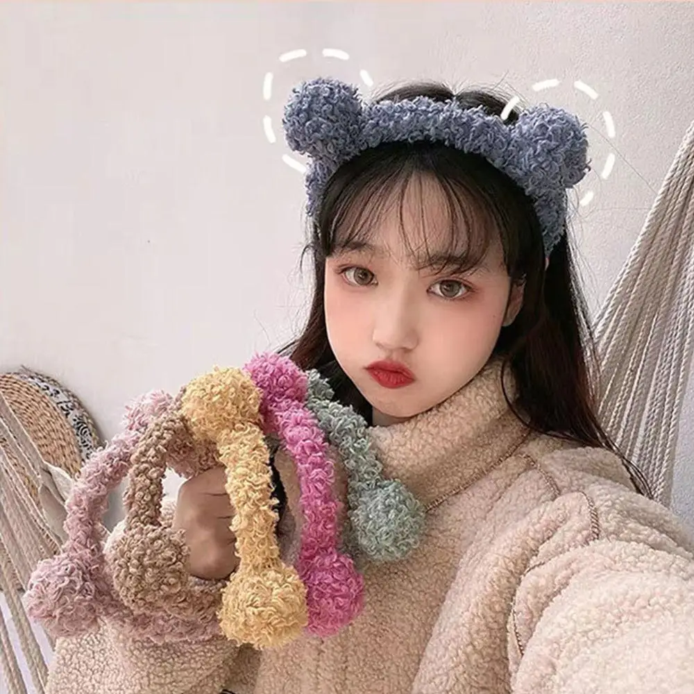 Для женщин простой маленький медведь ягненка повязка на голову для девочек Милая