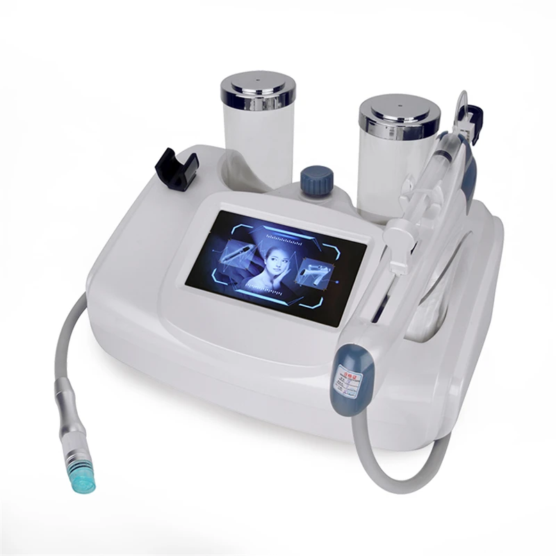 US $480.96 2 In 1 Small Bubble Water Oxygen Injection Therapy Beauty Machine Needleless RF Mesotherapy Gun Blackheads Removal Pore Cleaner