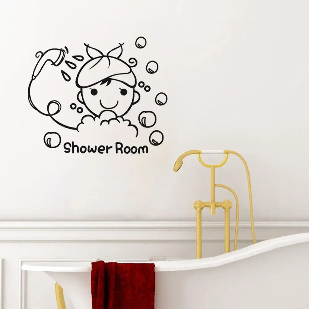 Декоративная Настенная наклейка для душевой комнаты ПВХ стикер s наклейки на