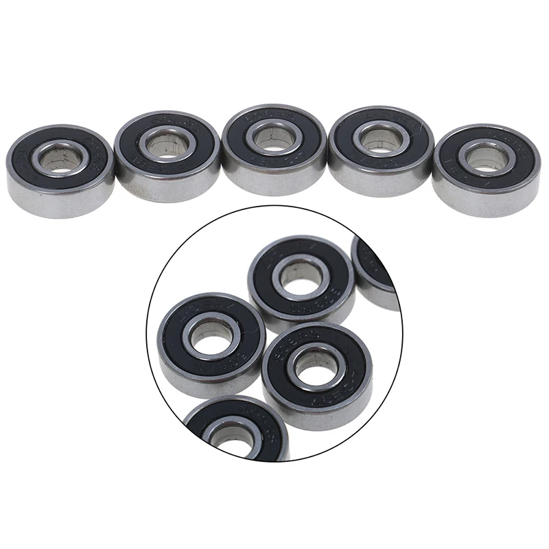 5 pcs 8x22x7mm 블랙 ABEC-7 608rs 스케이트 보드 롤러 밀폐형 볼 베어링