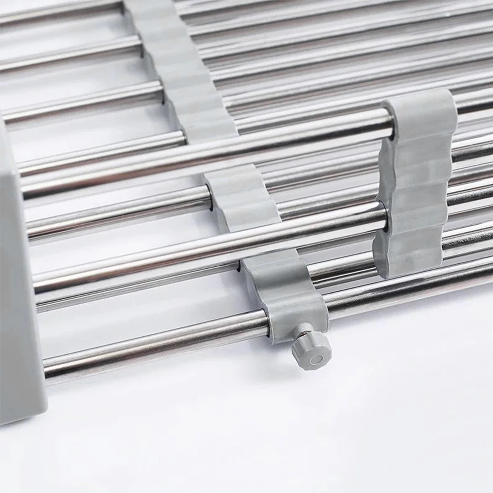Adjustable Dish Drainer Sink Drain Basket Washing Vegetable Fruit Plastic Drying Rack Kitchen Accessories Organizer