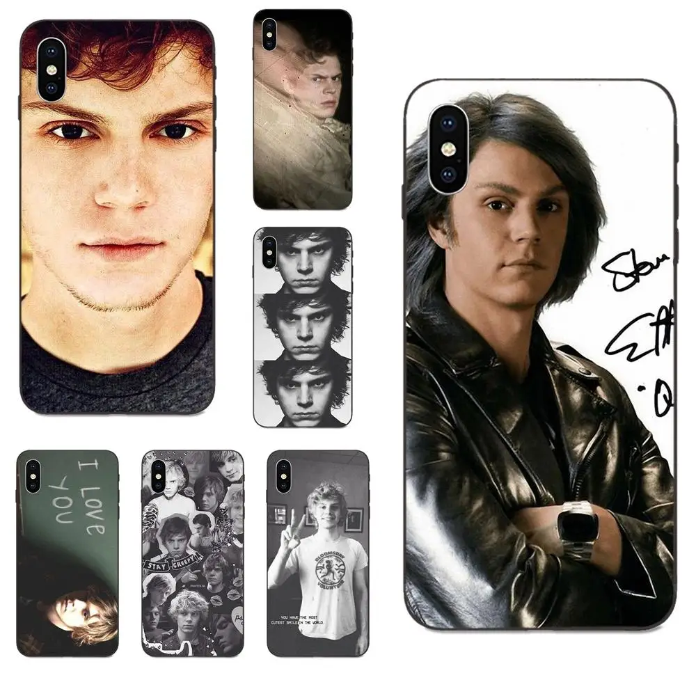 

For Apple iPhone 4 4S 5 5S SE 6 6S 7 8 Plus X XS Max XR TPU Protector Cases Evan Peters Signed