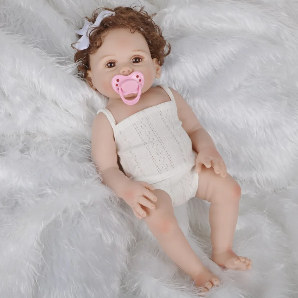 18 дюймов 47 см Reborn Baby Doll полностью силиконовая Bebe Bonecas Реалистичная кукла Menino Рождественский подарок игрушки для детей