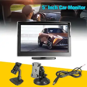 

AUDEW HD 5 inch Car Rear View Monitor LCD Display Cameras With Reverse Backup Camera Night Vision Parking System Bracket Wired