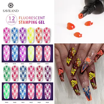 

SAVILAND Nail Stamping Gel Varnish UV/Led Gel Nail Polish Hybrid DIY Painting Gel Lacquer for Nail Art Stamping Plate
